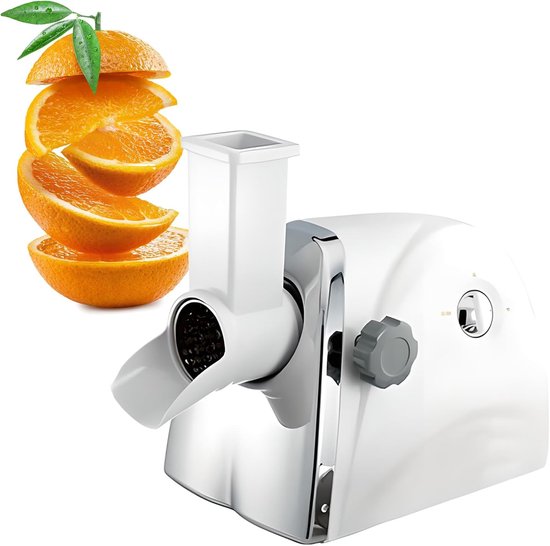 Elektrische Kaassnijder - Keukenrasp Machine - Snel Groenten Snijden - Drie Rasprollen - 37x20x29 cm van Merkloos