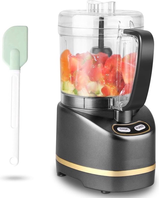 Elektrische Keukenmachine - met 200 watt - 450 ml bereidingskom voor hakken, malen, mixen, pureren