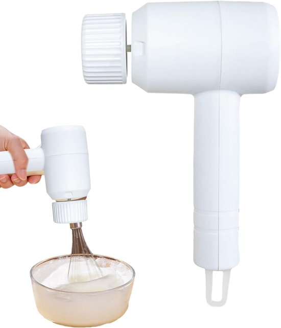 Elektrische Klopper - Handmixer Roerder - Dranken Beslag Mixen - Snel Matcha Mengen - 20.5x13cm - Wit