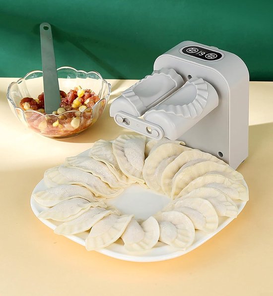 Elektrische Knoedel Machine - Dumpling Maker - Snel Hapjes Maken - 2 Maak Modi - 10.5x14x13 cm - Wit