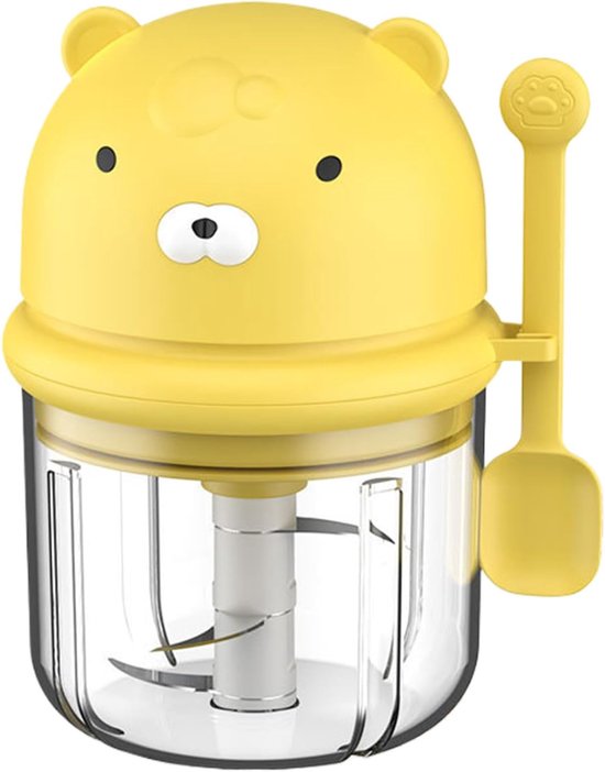 Elektrische Knoflooksnijder - Mini Keukenmachine - Snel Ingrediënten Hakken - Krachtige RVS Bladen - 350 ml - Rood