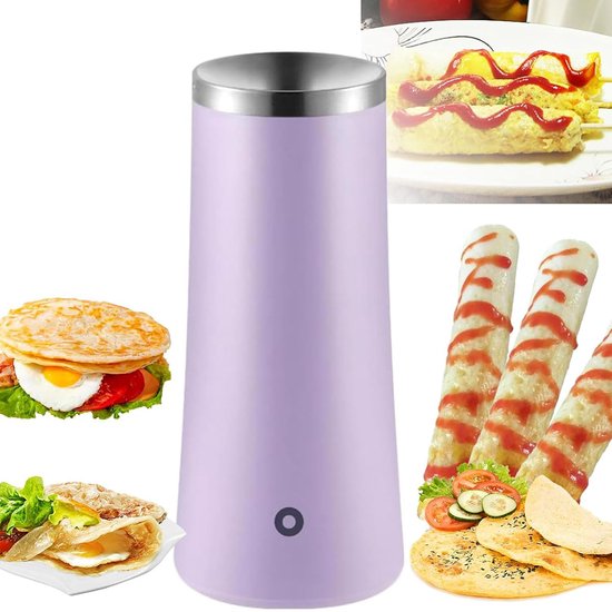 Elektrische Loempia Maker - Omelet Maker, 8 Minuten Koken Automatisch Rijzen & Roestvrij Staal Non Stick, Roerei Maker Eierkoker Worst Machine, Hot Dog Roll Maker Loempia Machine