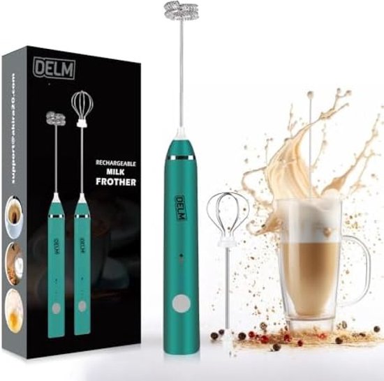 Elektrische Melkopschuimer, Koffieopschuimer, Oplaadbaar, Drankmixer, Handopschuimer, Mixer, Kitchen Aid, Handmixer, Elektrische Mixer, USB Oplaadbaar, Kogelvrij van Kitchen Aid