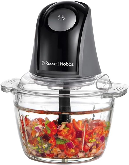 Elektrische Mini Chopper Keukenmachine voor Groenten, Fruit, Vlees - Met 1 Liter Glazen Kom en 2 Snelheden