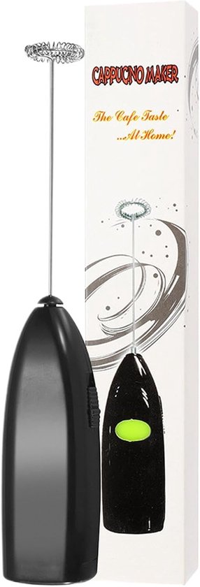Elektrische Mixer - Eiermixer Garde - Drankjes Bereiden - Draagbaar Compact Ontwerp - 21.8 cm Lengte - Zwart
