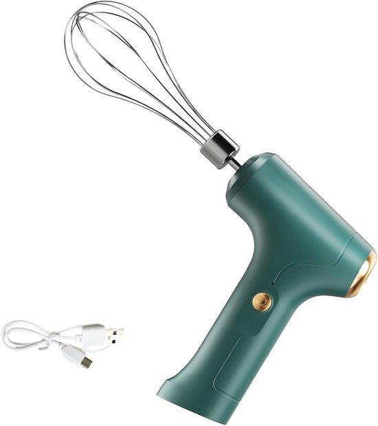 Elektrische Mixer - Handklopper Keuken - Thuis Bakken - Draadloze Bediening - 15 x 10 cm - Groen