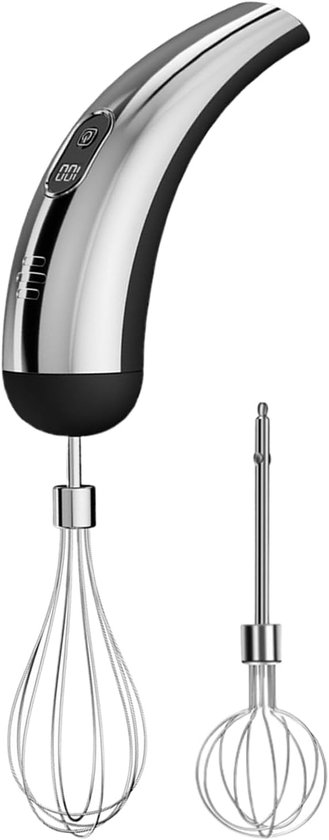 Elektrische mixer - Handmixer keuken - Bakken en mixen - Vijf snelheden instelbaar - 63 x 149 cm - Zilver zwart