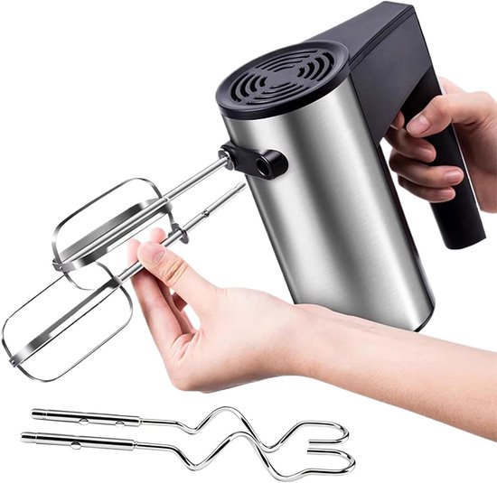 Elektrische Mixer - Handmixer Keuken - Beslag Bereiden - Stabiele Snelheidsregeling - 9.5 x 17.5 cm - Wit