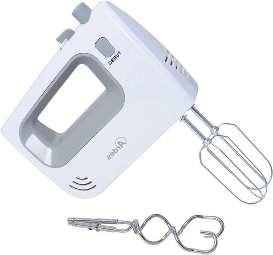 Elektrische Mixer - Handmixer Keukenmixer - Beslag Maken - 5 Snelheden Turbo - 200 Watt - Wit