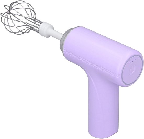 Elektrische Mixer - Handmixer Klopper - Beslag Maken - Draadloos Ontwerp - 3 Snelheden - Paars