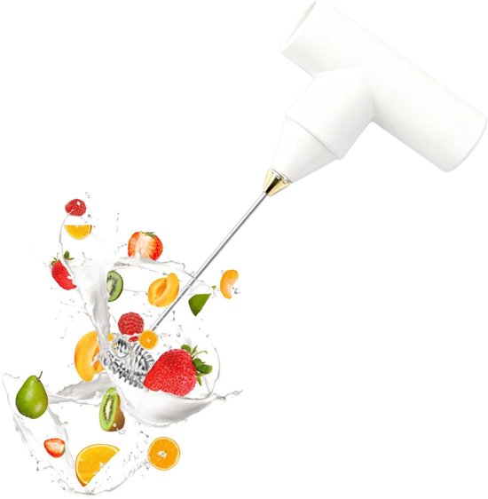 Elektrische Mixer - Handmixer Opschuimer - Bakken en Klussen - Draadloos Gemak - 23 cm - Wit