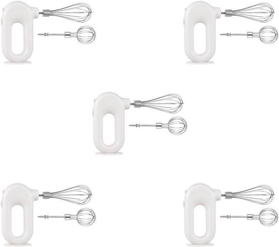 Elektrische Mixer - Keuken Garde - Beslag Maken - 4 Snelheden Instelbaar - 5 Stuks - Wit
