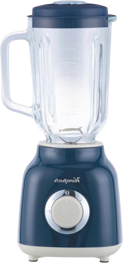 Elektrische Mixer - Keukenapparaat - Smoothies Maken - 4 Roestvrijstalen Messen - 1.5 L Kan - Blauw Ivoor