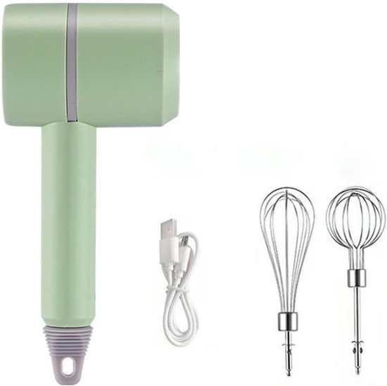 Elektrische Mixer - Keukenmachine Garde - Bakken Ingrediënten - 3 Snelheden Krachtig - 95 x 64 x 190mm - Groen