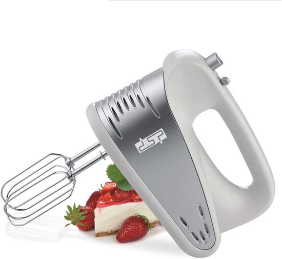 Elektrische Mixer - Keukenmachine Handmixer - Bakken en Koken - 5 Snelheden - 200 Watt - Wit