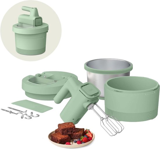 Elektrische Mixer - Keukenmachine Kom - Bakken en Klussen - 2-in-1 Hand en Stand - 35 Qt Capaciteit - Zeeglas
