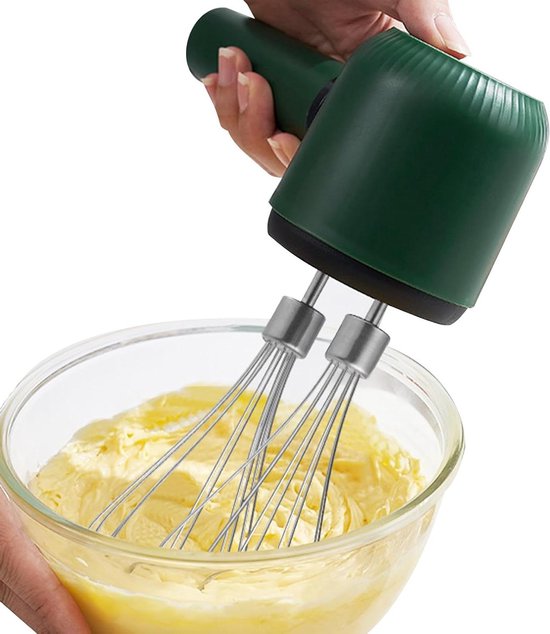 Elektrische Mixer - Keukenmixer Handheld - Beslag Maken - Dubbele Kop Design - 3 Snelheden - Wit