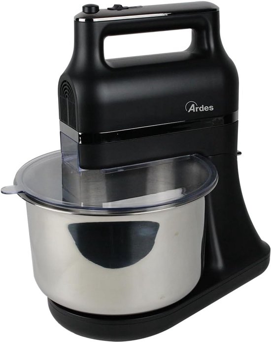Elektrische mixer met zelfdraaiende roestvrijstalen kom en deksel 3,5 liter