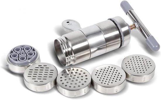 Elektrische Pasta Maker - Draagbare Handbediende Machine voor Verse Pasta en Sap - Roestvrij Staal - Gemakkelijk in Gebruik van Merkloos