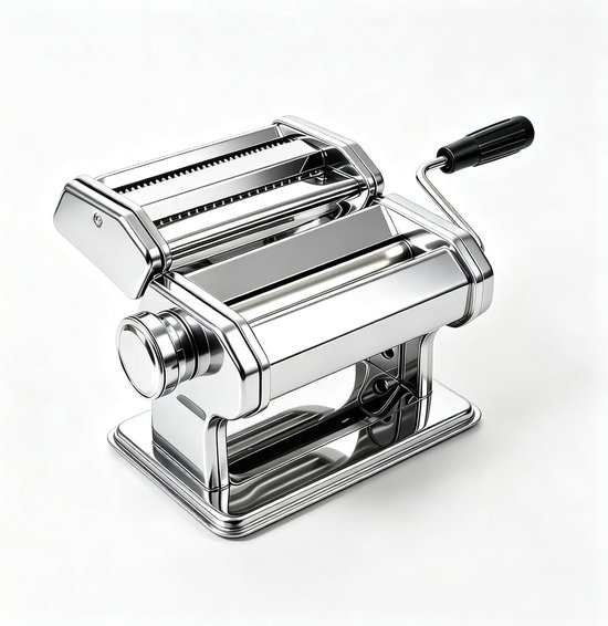 Elektrische pastamachine - Aluminium - 9 Dikte-instellingen en 2 Messen - Handmatige Pasta Roller voor Spaghetti en Lasagne