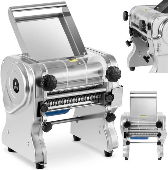Elektrische Pastamachine – Pastamaker – Pasta Roller – Deegroller – Pasta Snijder – Variant 1 – 550 W Motor – RVS Behuizing 220 mm van Merkloos
