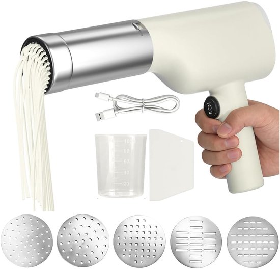 Elektrische Pastamaker - Automatische Noodle Maker - Zelf Pasta Maken - 5 Vormen Inclusief van Merkloos