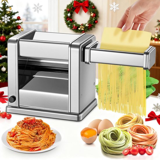 Elektrische Pastamaker - Verse Pasta Machine - Zelf Pasta Maken - 7 Dikte Instellingen