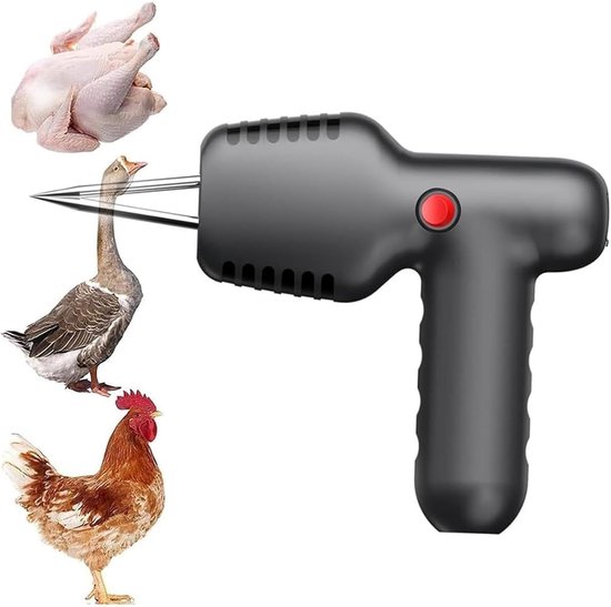 Elektrische Pluimveeplukker - Draagbare Kippenplukmachine voor Gevogelte - Handapparaat voor Verwijderen van Veren - Automatische Kortharenplukker - 2400mAh Oplaadbaar van Merkloos