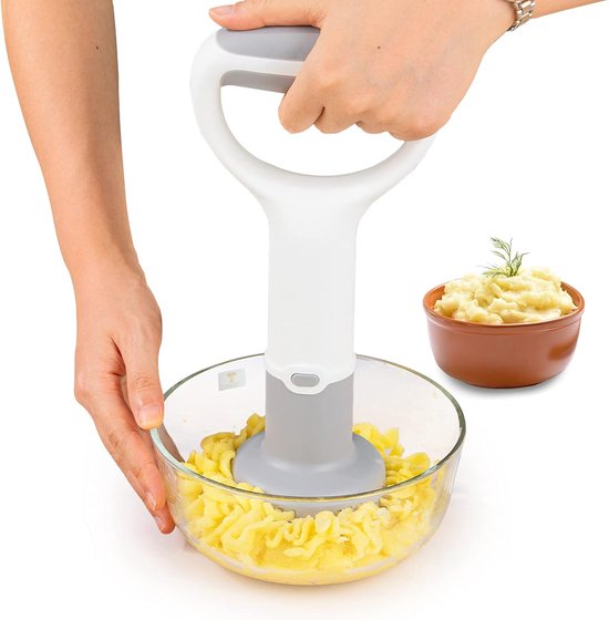 Elektrische Pureemaker - Keukenmixer Staafmixer - Aardappel Puree Maken - 3-in-1 Functionaliteit - Wit