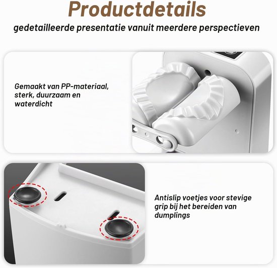 Elektrische ravioli- en deegzakvormer, snel en comfortabel