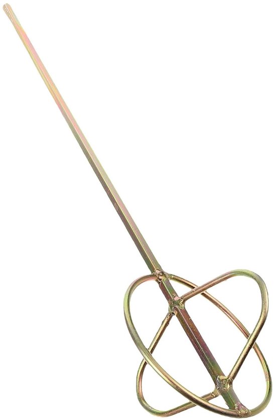 Elektrische Roerder - Mengstaaf Boor - Verf en Mortel Mengen - Ergonomisch Handvat - 49 cm - Chroom