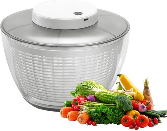 Elektrische Saladecentrifuge met Grote Capaciteit voor Groenten en Fruit van Merkloos