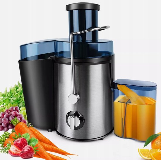 Elektrische Sapcentrifuge - 500 ml Juicer - Fruitpers & Citruspers - Sinaasappelpers - 1000W Motor - 2 Snelheden - Brede Vulopening - Veiligheidsslot - Sapmachine - Voor Groenten en Fruit - Scheidt Sap & Pulp