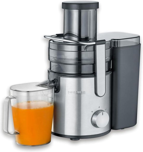 Elektrische sapmachine met eenvoudige bediening - XXL opvangbak - Vitaminerijke fruit- en groentesappen - 11 l sapreservoir - Roestvrij staal - Zwart - Keukenapparaten - 800 W sapcentrifuge groenten en fruit