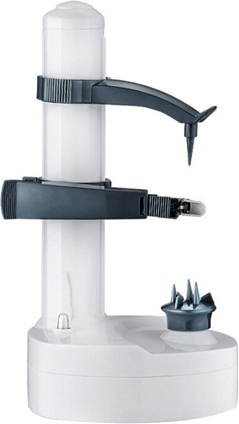 Elektrische Schilmachine - Groente Fruit Schillen - Snel en Gemakkelijk - Automatisch Balanceren - 30x15 cm - Wit van Merkloos