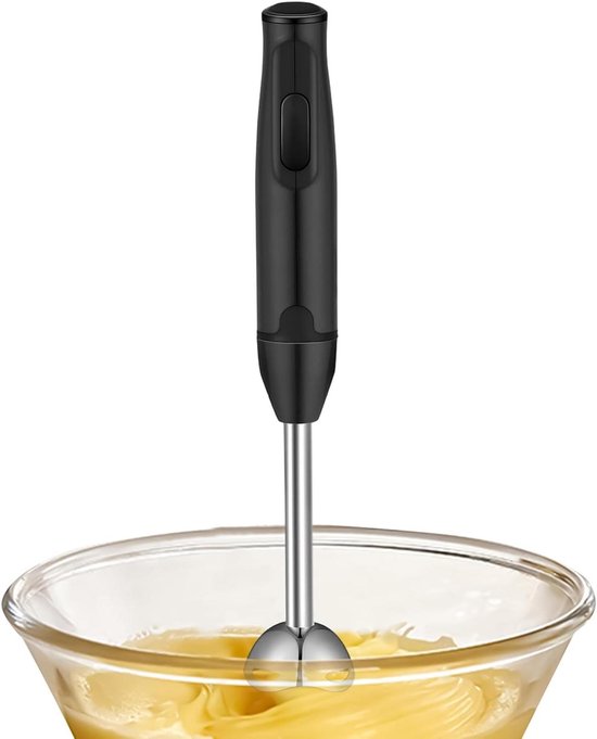 Elektrische staafmixer - Keukenmixer - Eten bereiden - Lichtgewicht ontwerp - 400W vermogen - Zwart