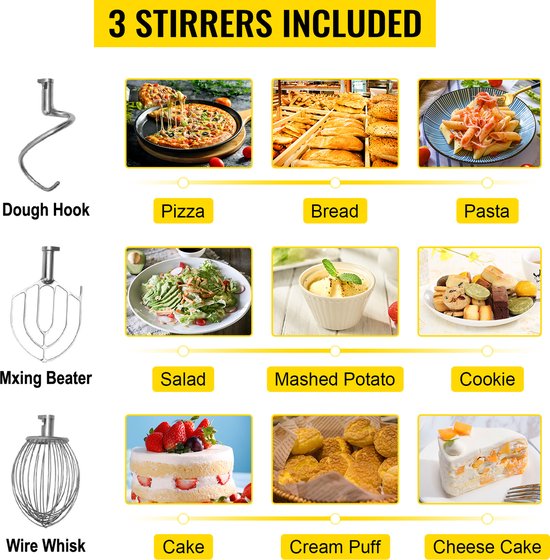 Elektrische Staande Voedselmixer Elektrische Deegmixer 30Qt Drie Snelheden van Buffalo