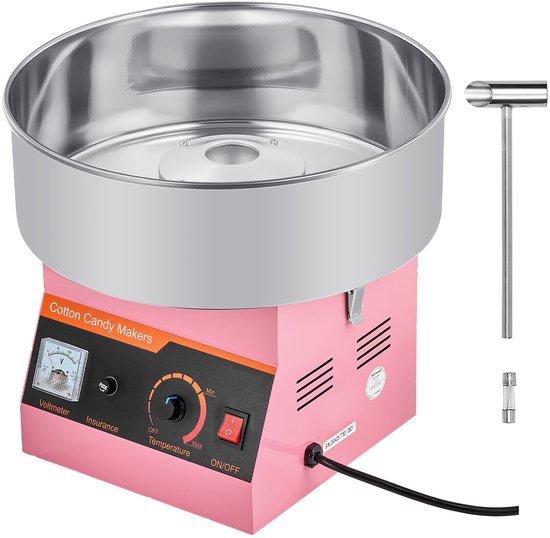 Elektrische Suikerspinmachine 1kw Roze voor Commercieel Gebruik