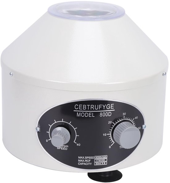 Elektrische Tafelcentrifuge - Laboratorium Centrifuge - Wetenschappelijk Onderzoek - Stabiele Prestaties - 20 ml x 6 - Wit