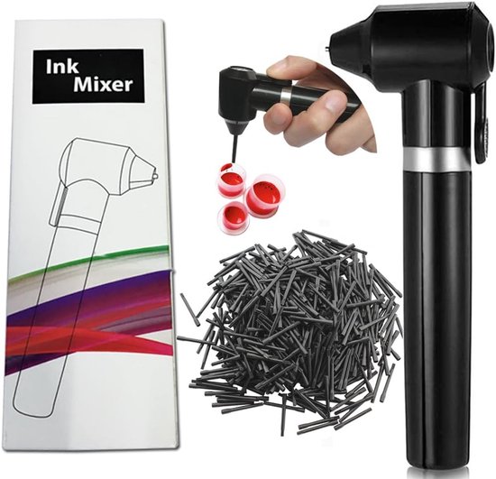 Elektrische Tattoo Inktmixer met 100 Mengstaafjes voor Pigmenten van Merkloos