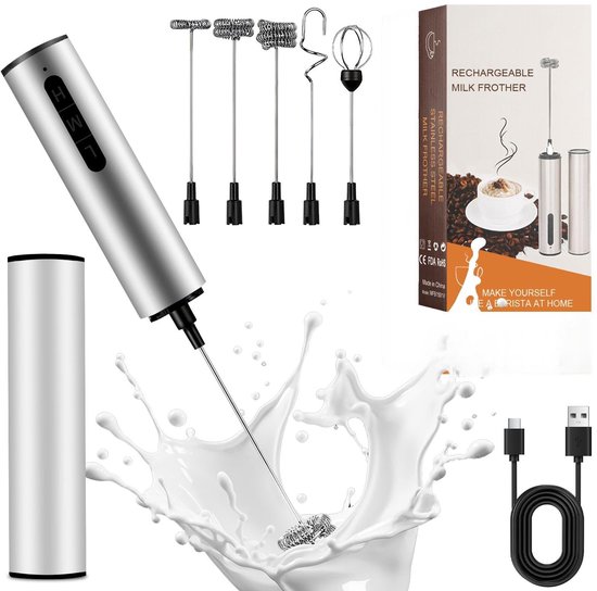 Elektrische USB Handmixer met 3 Snelheden en 5 Accessoires