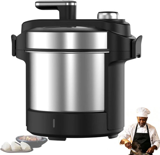Elektrische Voedselbereider - Yam Machine Fufu - Afrikaanse Gerechten Maken - Automatische Mengfunctie - 6 Liter - Zilverkleurig