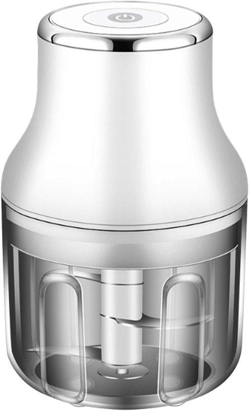 Elektrische Voedselhakker - Keukenmachine Mini - Snel Ingrediënten Snijden - Oplaadbaar Draadloos Gebruik - 250 ml - Wit