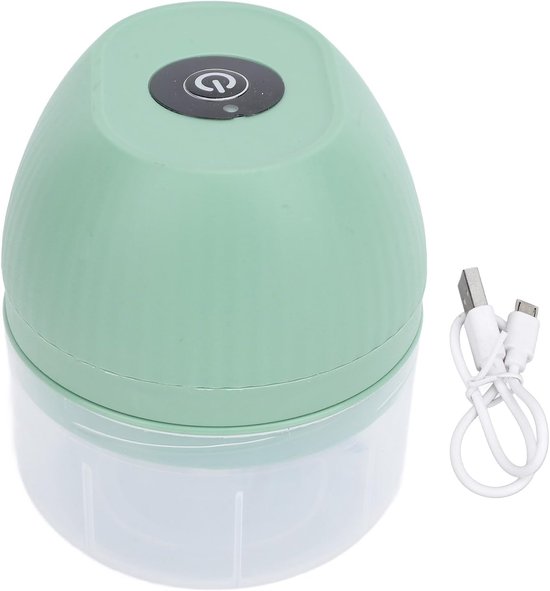 Elektrische Voedselhakker - Mini Blender - Snel Ingrediënten Snijden - Draadloos Oplaadbaar - 250 ml Capaciteit - Groen van Merkloos