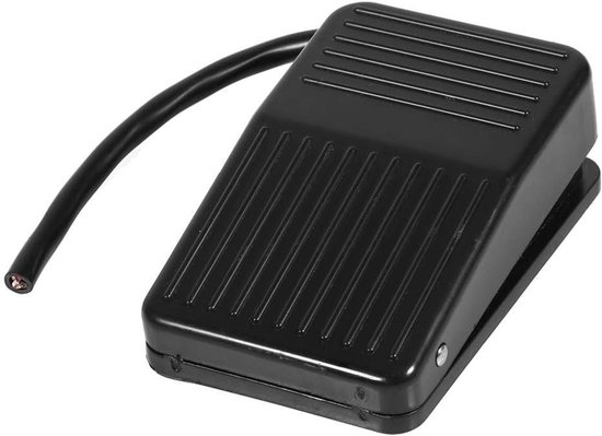 Elektrische Voetenschakelaar 220V 10A, Voetpedaal met 10cm Kabel, Zwart Kunststof, Voor Apparaten en Machines