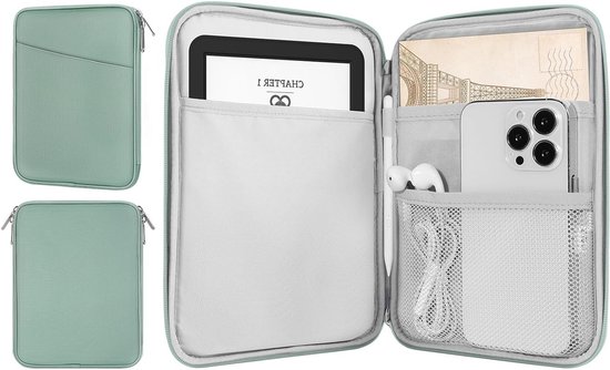 Ereader Sleeve Bag voor 6-7 inch eReaders, Geschikt voor Paperwhite en andere modellen, Bodhi Green Kleur