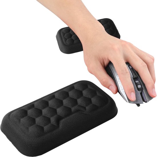 Ergonomische polssteun en geheugenfoam elleboogsteun voor bureau, vermindert arm- en elleboogbelasting tijdens computerwerk van Merkloos