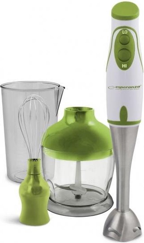 Esperanza Pesto Blender 0,75 l Staafmixer 450W | Groen/Wit van Esperanza