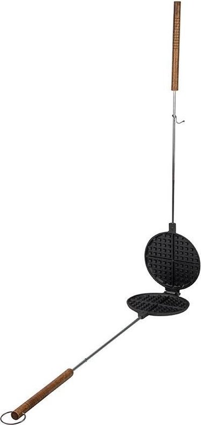 Esschert FF295 Wafelijzer - Wafelijzer BBQ - Geschikt voor open vuur - Extra lange steel van Esschert Design