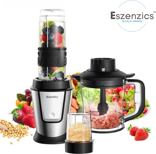 Eszenzics™ 3-In-1 Multifunctionele Keukenmachine - 700W - 1.2 liter - Easy Clean - Compact - Juicer - Maler - Blender - Hakmolen - Smoothie - Mixer van Eszenzics™